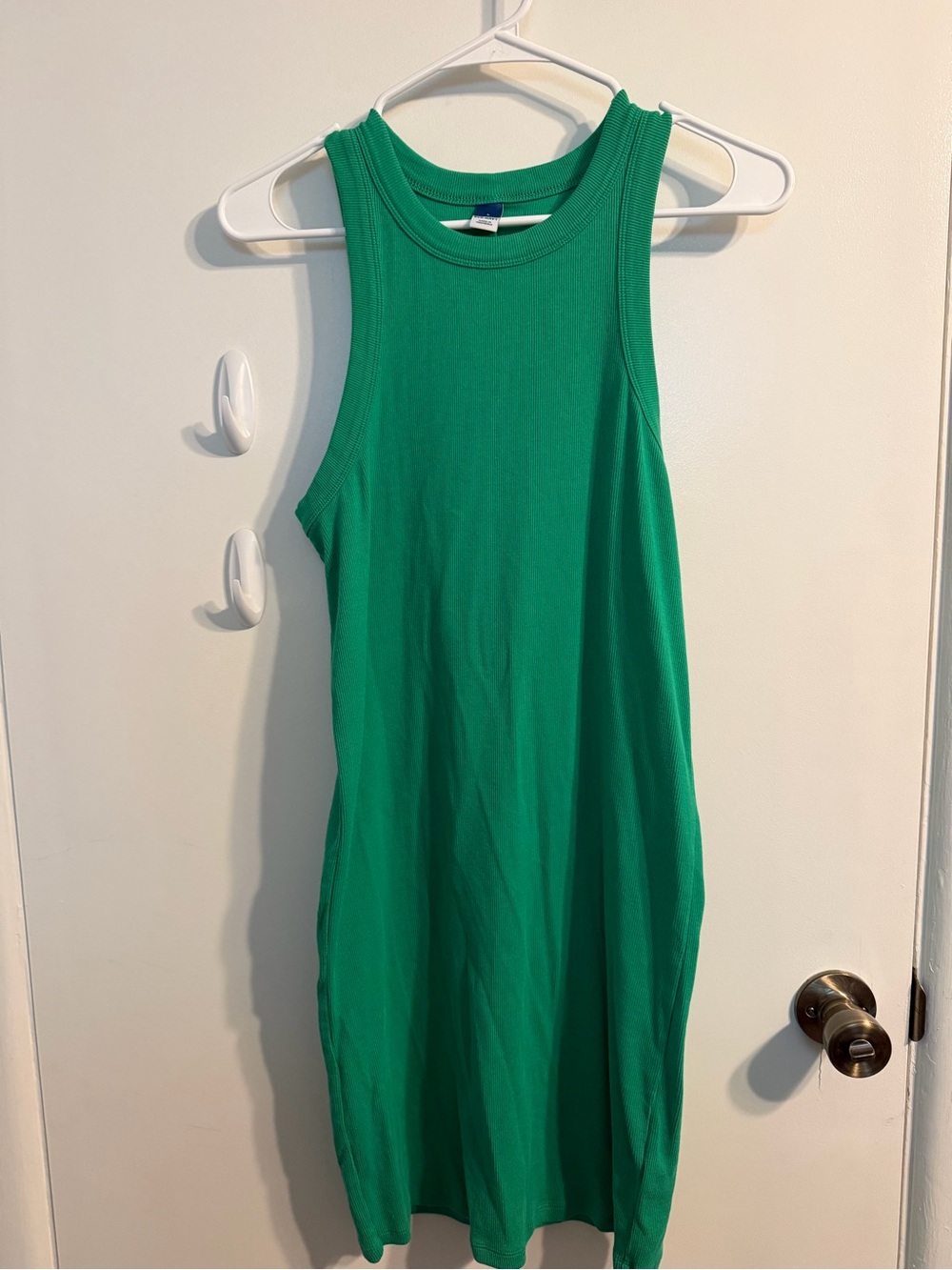 Ribbed Green mini dress